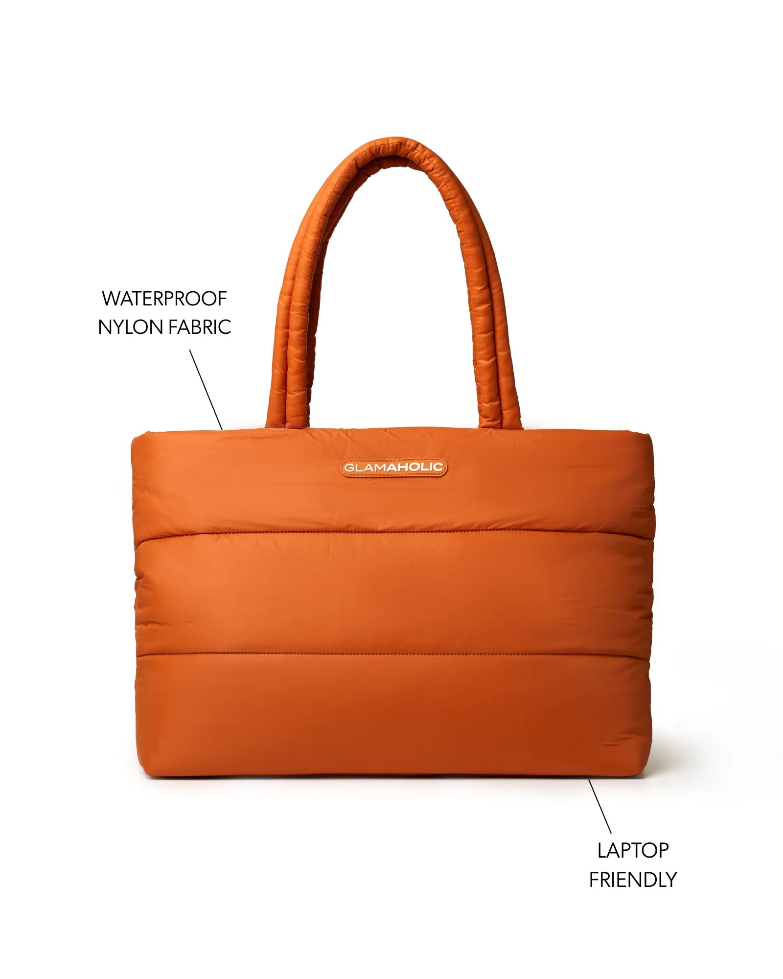 ATHLETIC NYLON TOTE - BROWN - Image 9