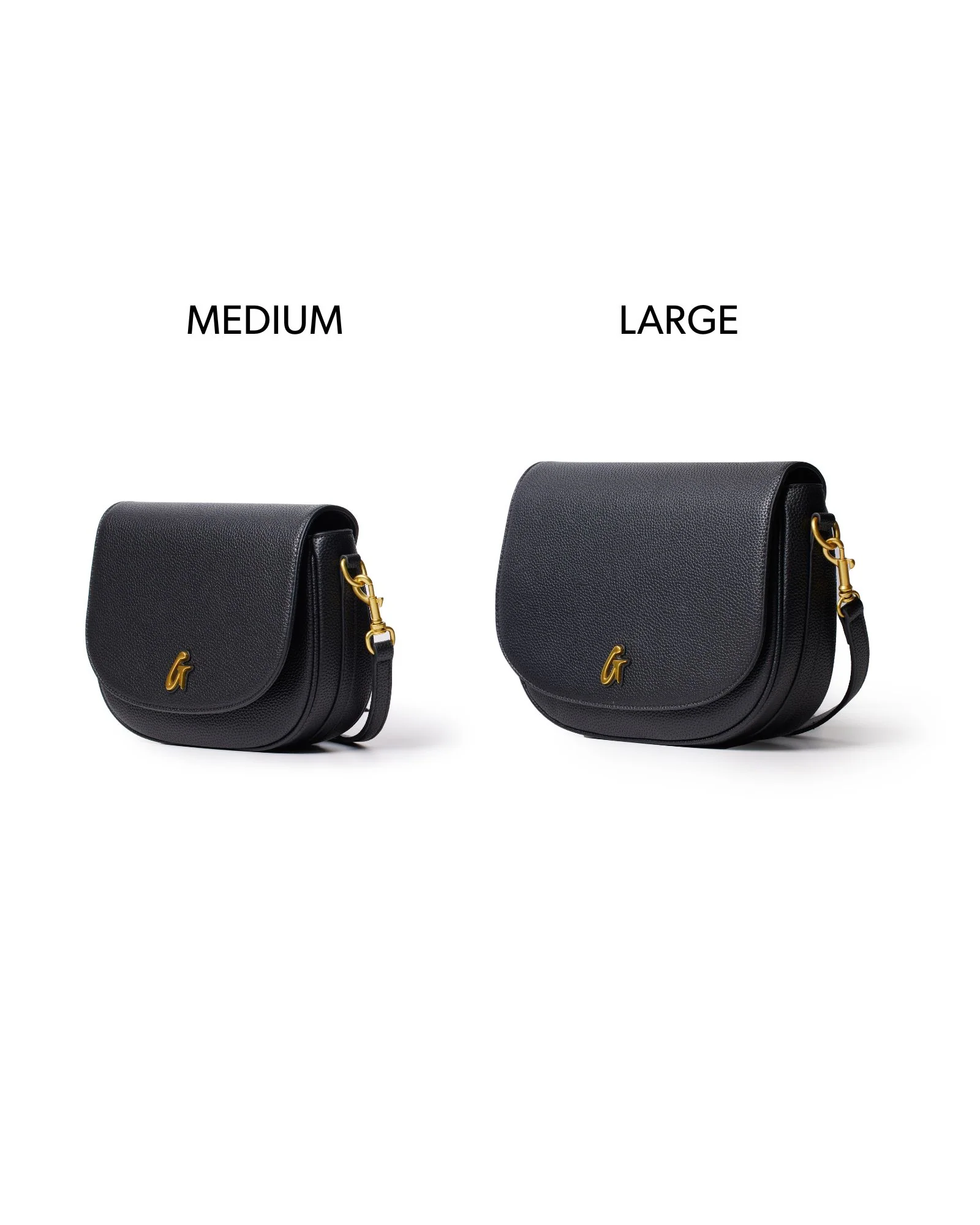 LARGE PEBBLE SHOULDER BAG - BLACK - Image 8