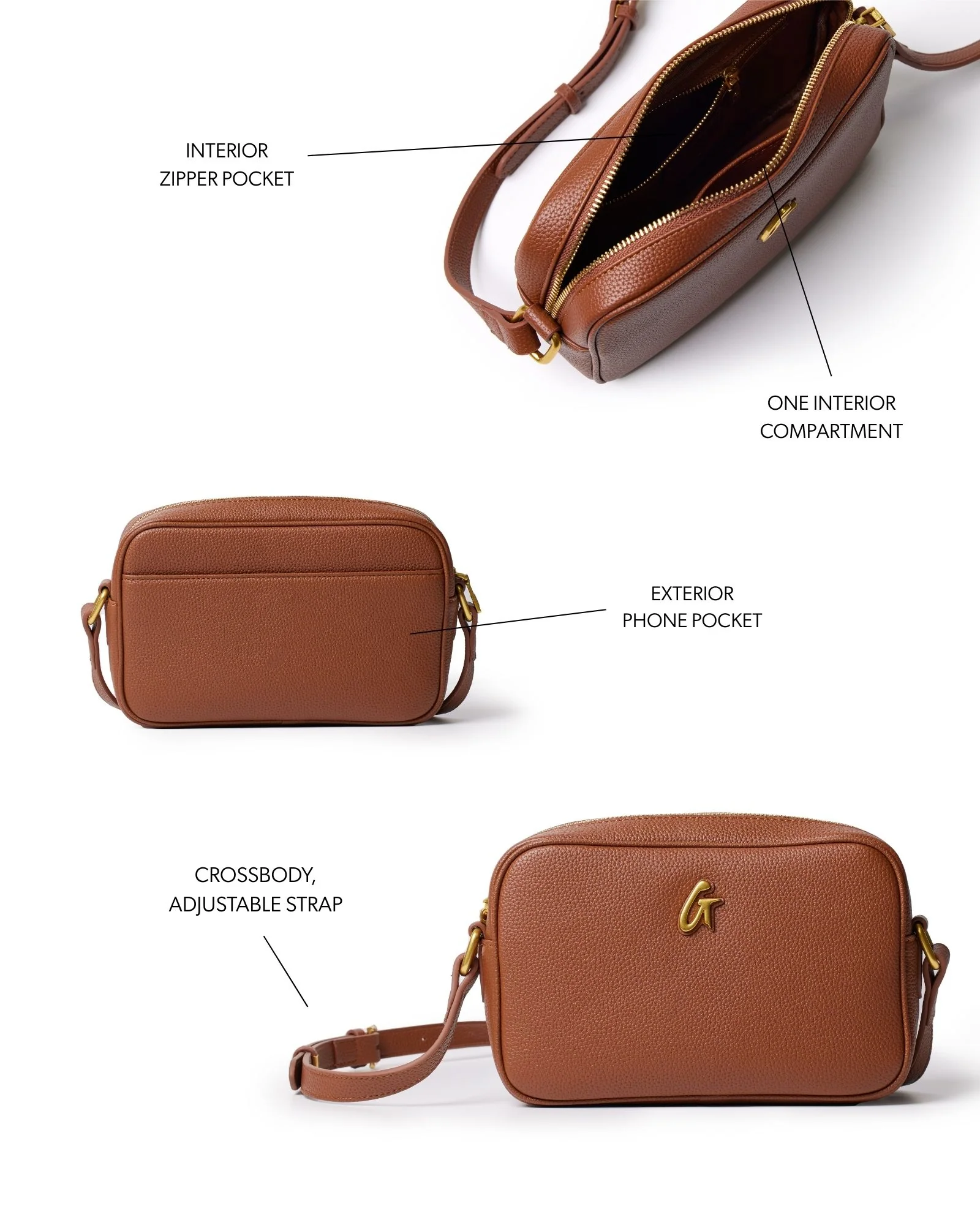STANDARD PEBBLE CAMERA BAG - BROWN - Image 7