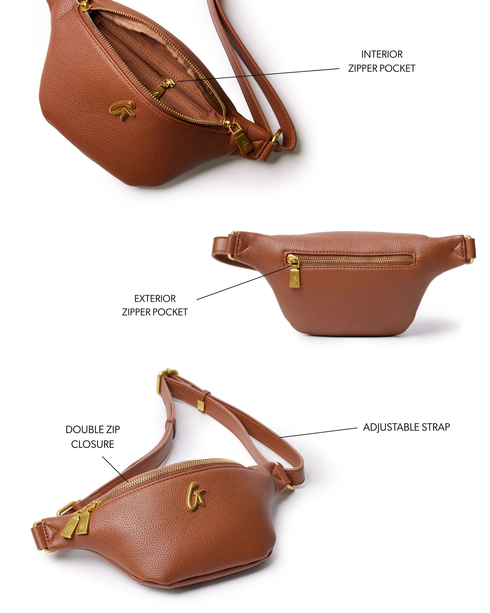 MINI PEBBLE FANNY PACK - BROWN - Image 8