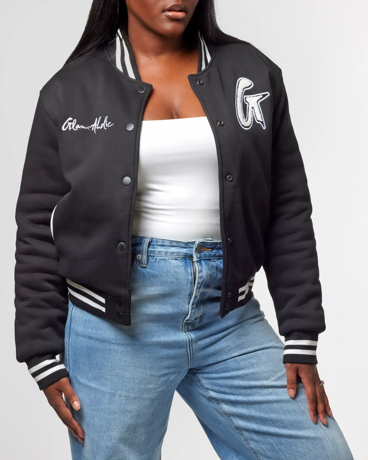 ESSENTIAL VARSITY JACKET - BLACK - Image 11