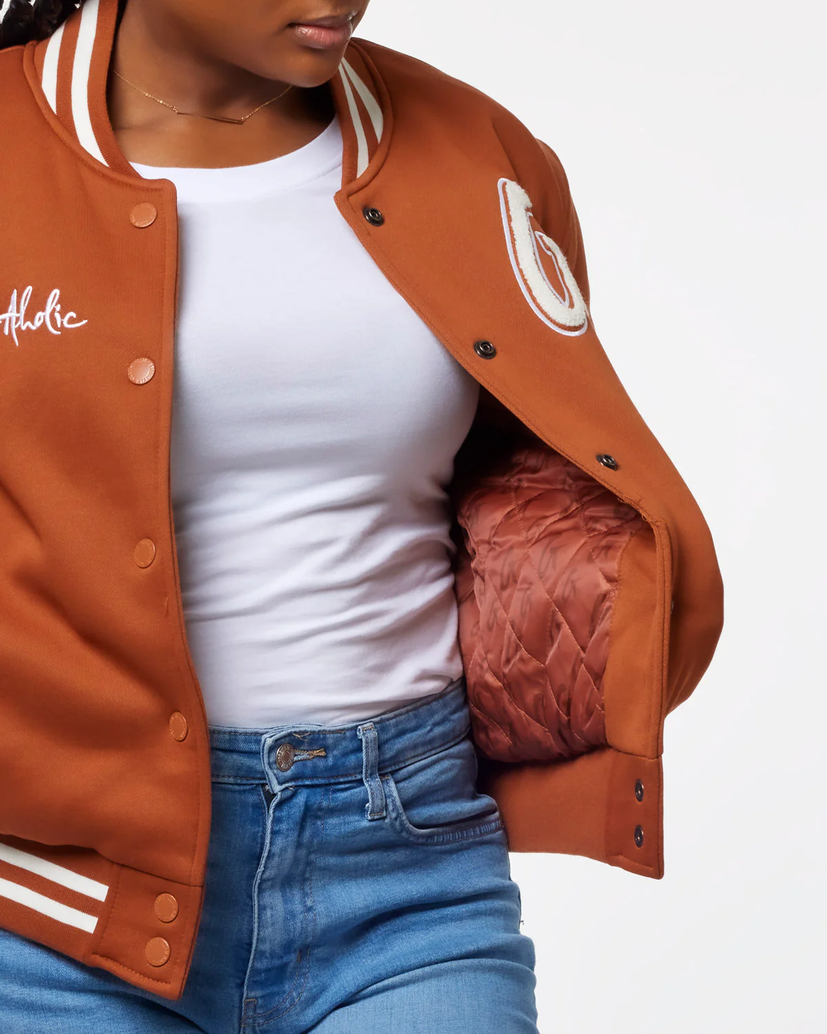 ESSENTIAL VARSITY JACKET - BROWN - Image 5