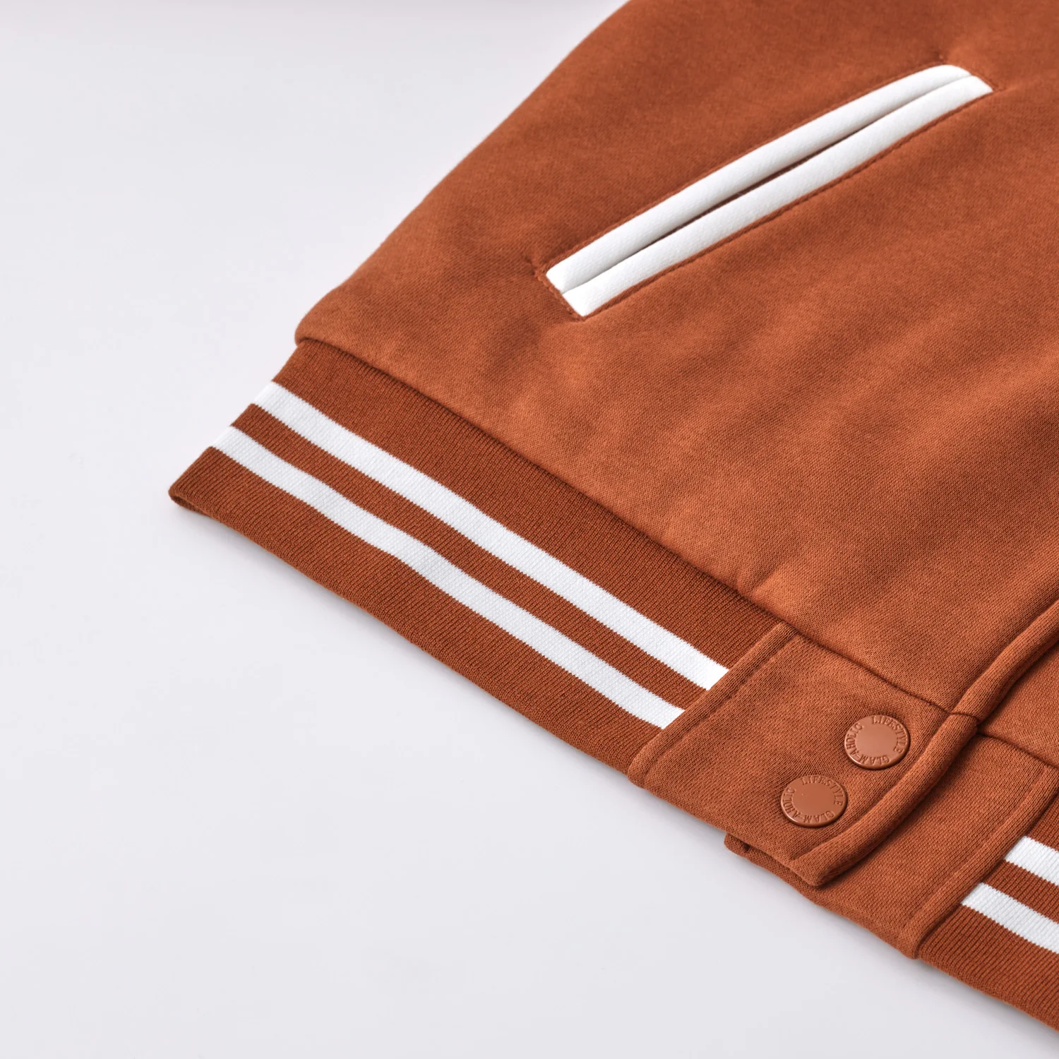 ESSENTIAL VARSITY JACKET - BROWN - Image 8