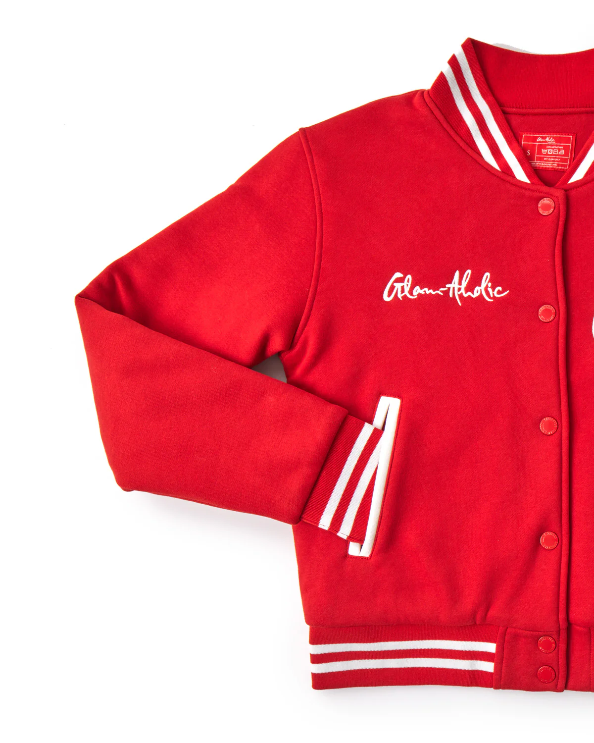 ESSENTIAL VARSITY JACKET - RED - Image 7