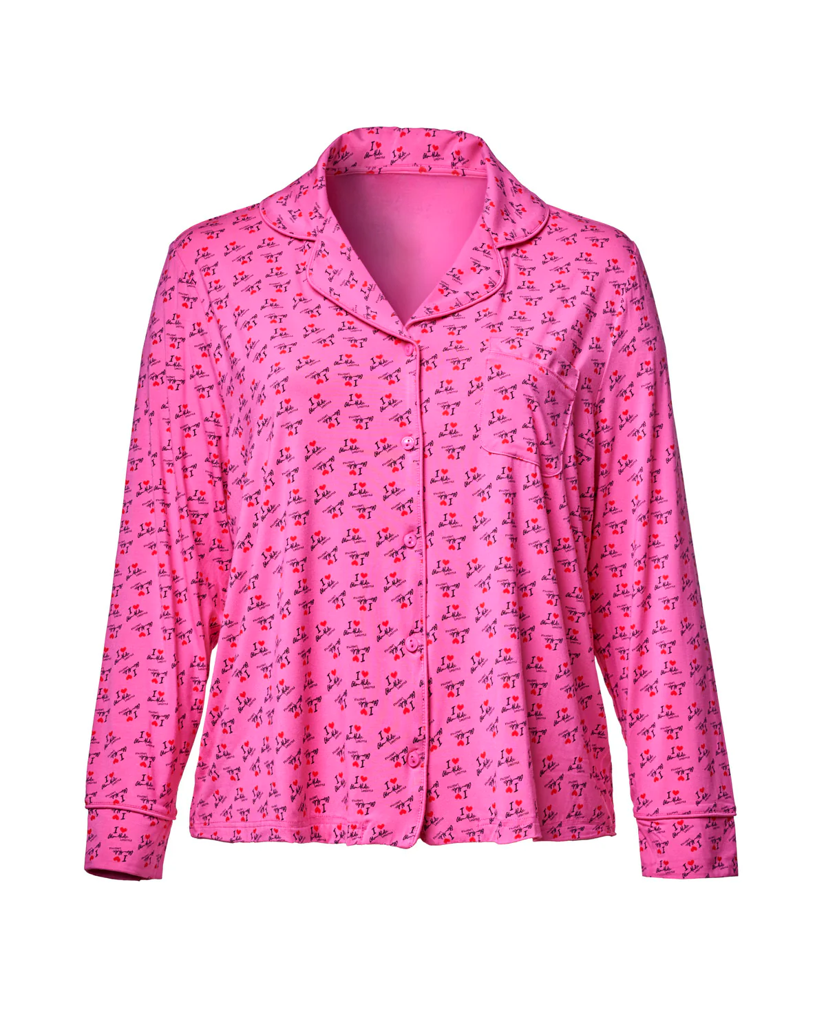 I LOVE GAL PAJAMAS STANDARD - HOT PINK - Image 2