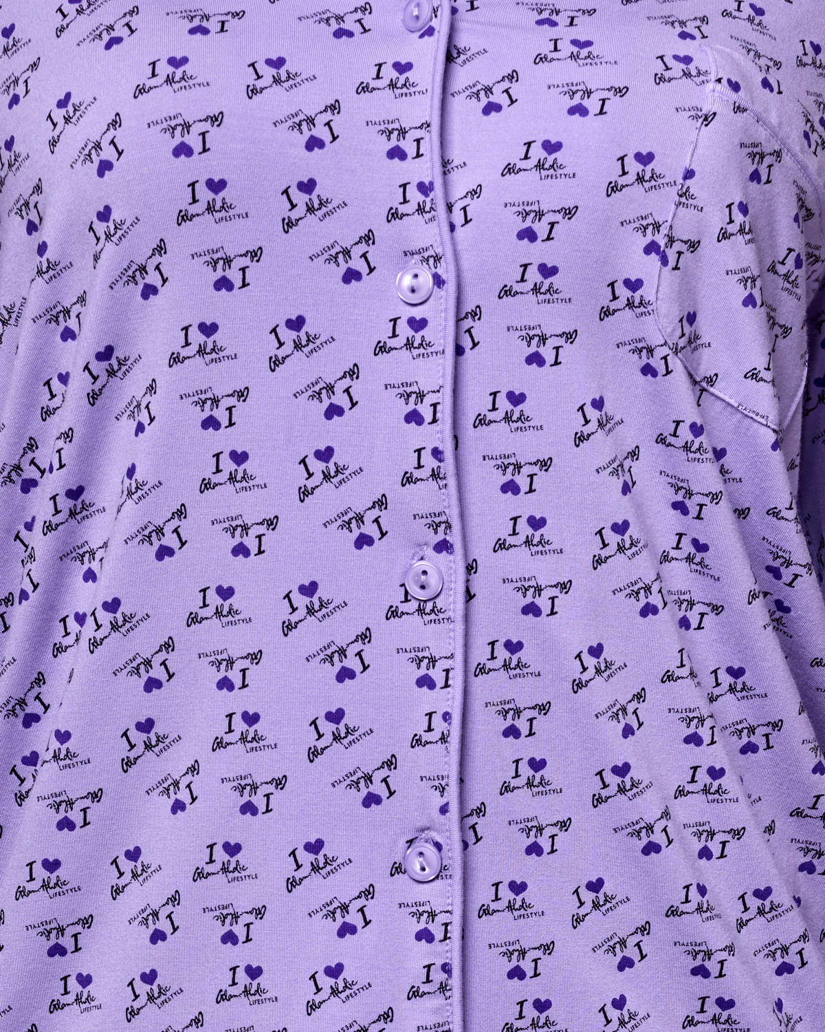 I LOVE GAL PAJAMAS STANDARD - PURPLE - Image 6