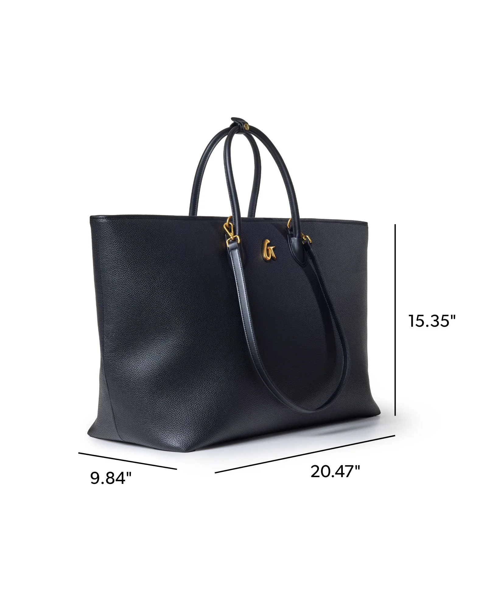 JUMBO PEBBLE TOTE BAG - BLACK - Image 9