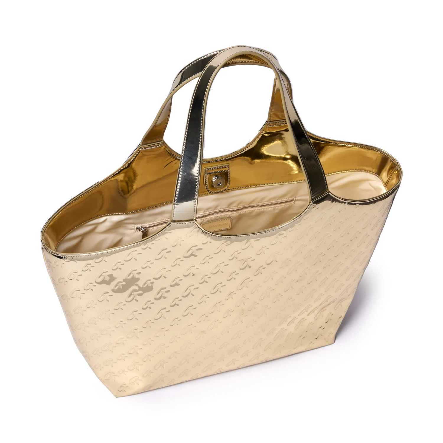 METALLIC MONOGRAM MAXI TOTE - METALLIC GOLD - Image 5
