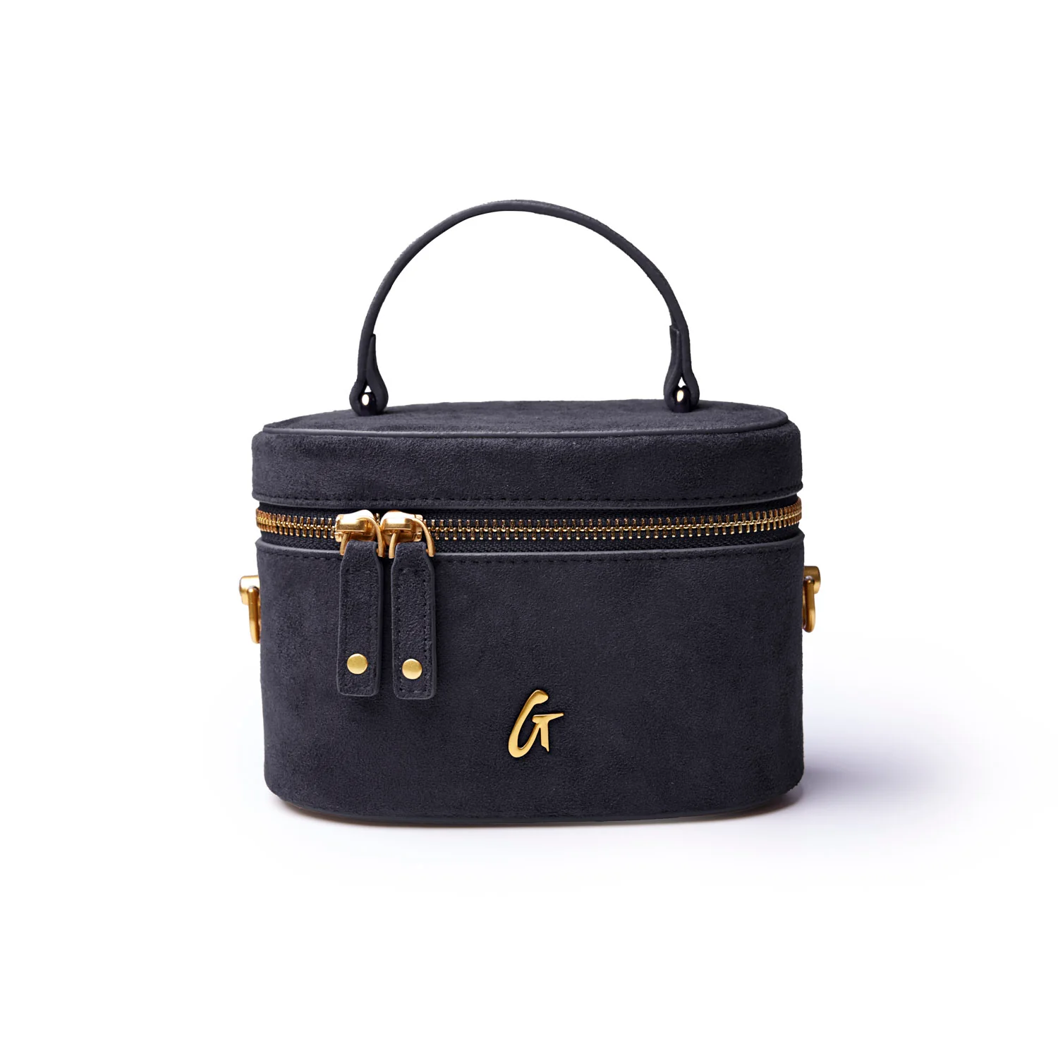 MINI SUEDE VANITY BAG - BLACK - Image 4