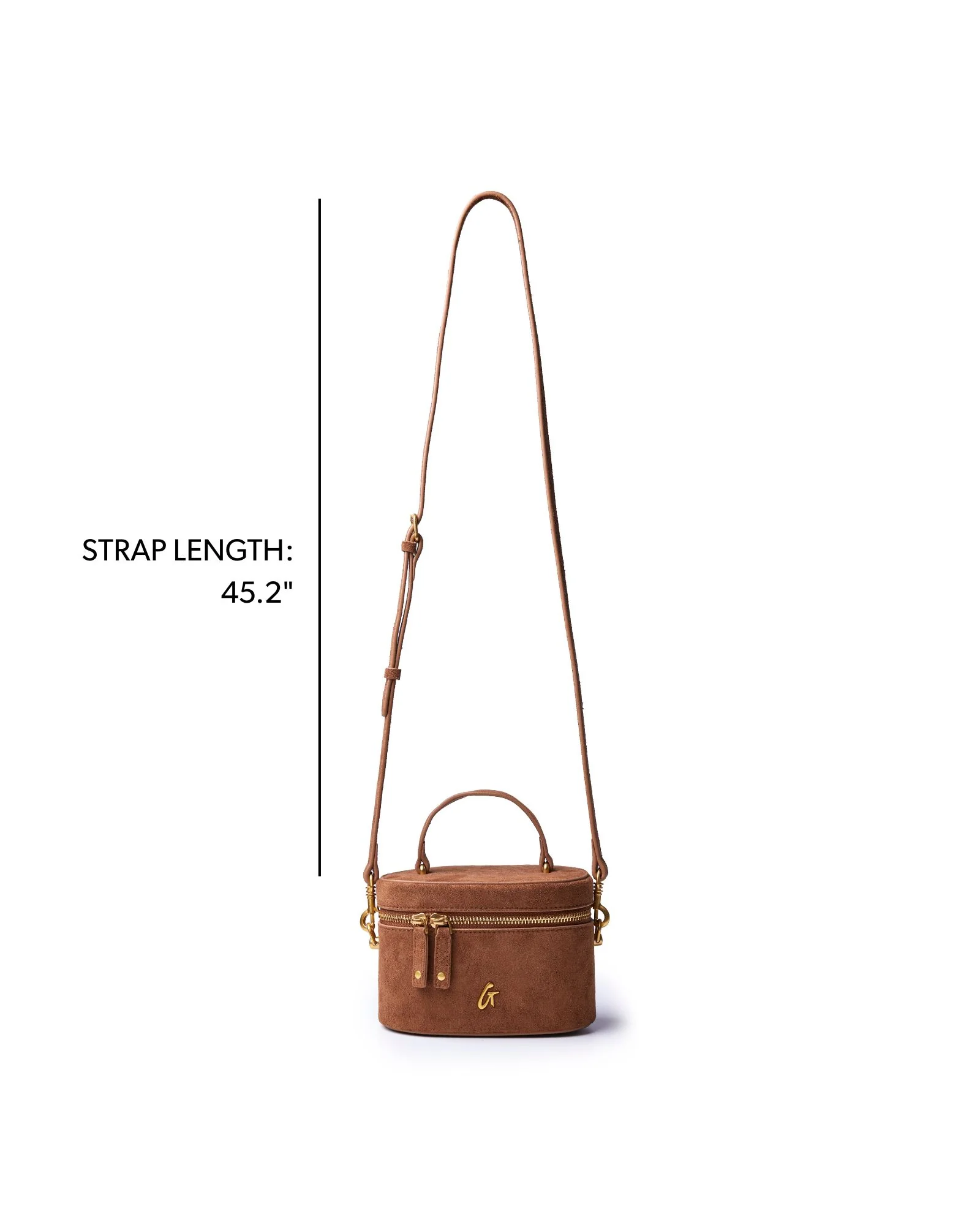 MINI SUEDE VANITY BAG - BROWN - Image 7