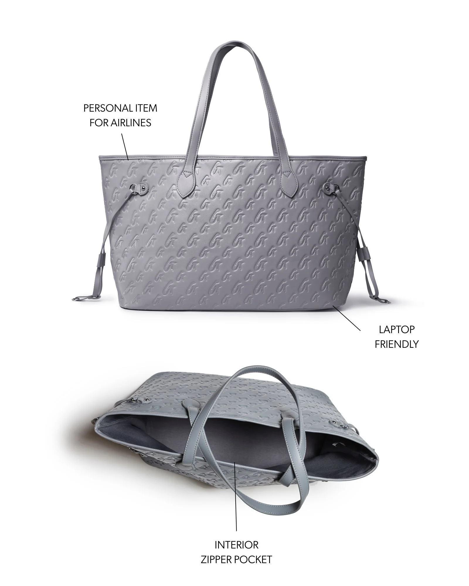 MONOGRAM GLAM TOTE - GRAY - Image 5