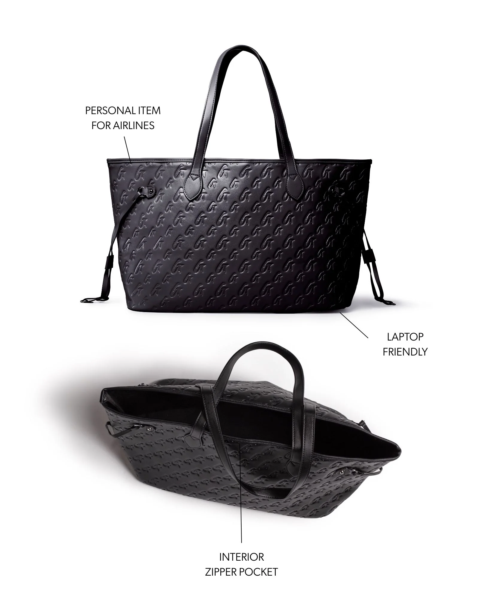 MONOGRAM GLAM TOTE - BLACK BLACK - Image 7