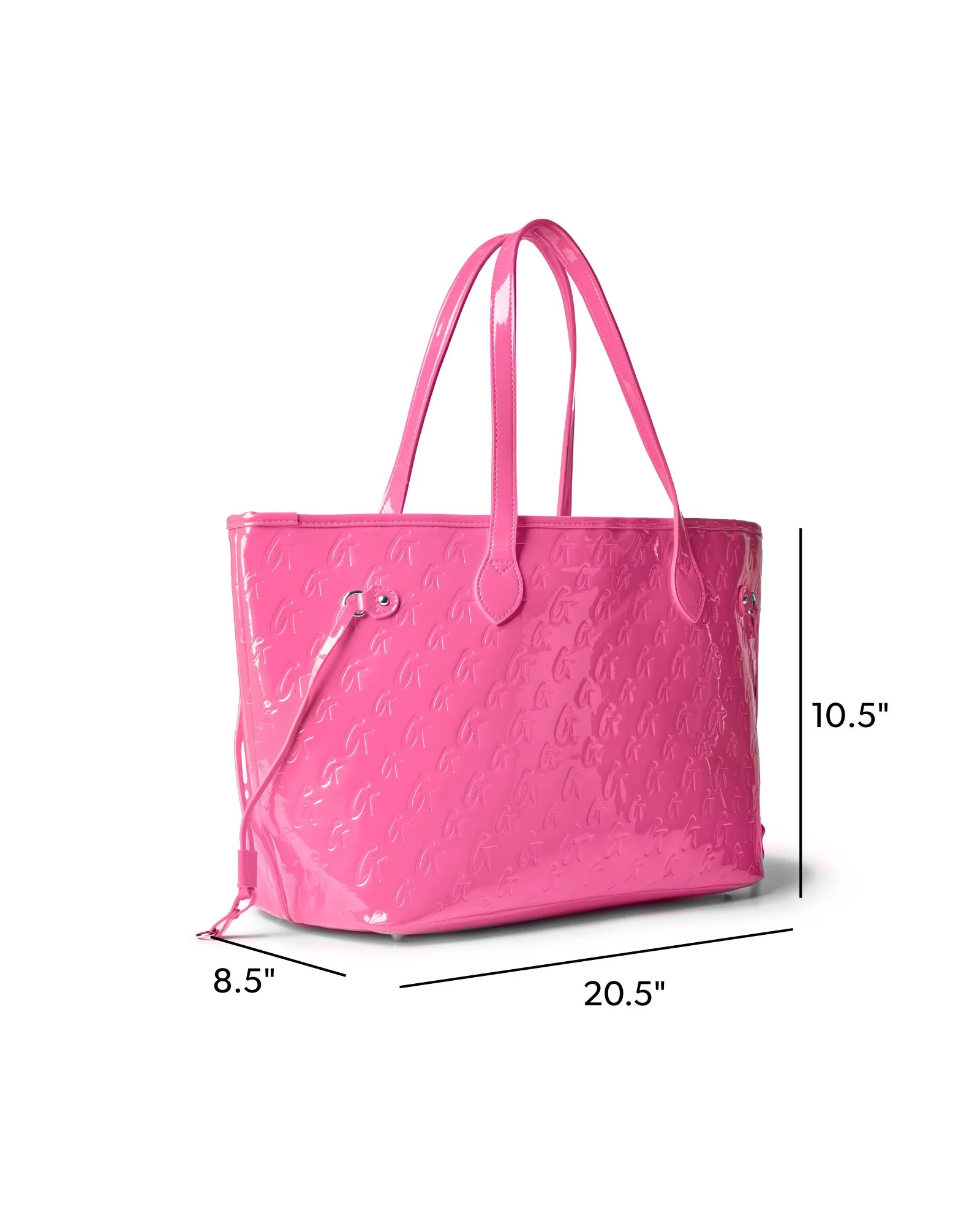MONOGRAM GLAM TOTE - MIRROR HOT PINK - Image 5