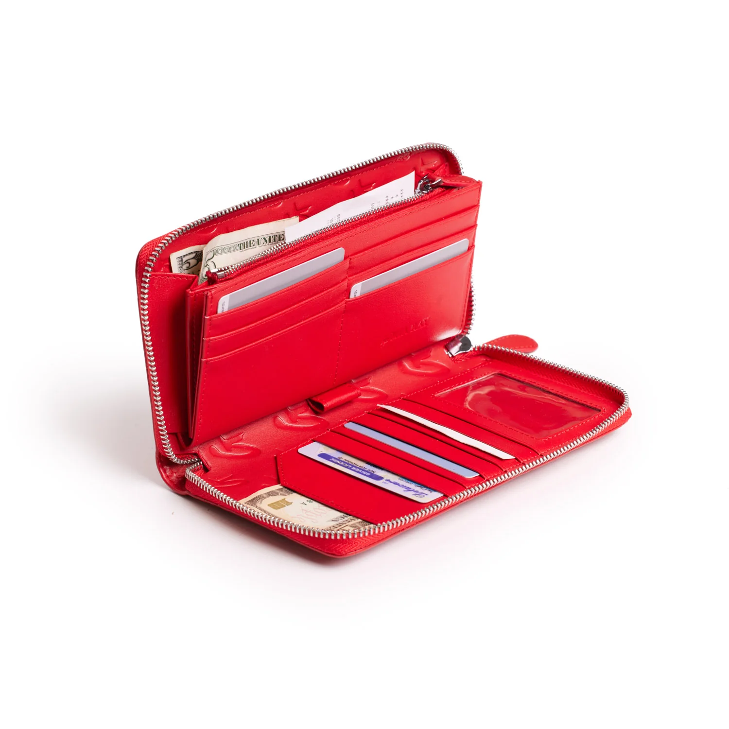 JUMBO MONOGRAM WALLET - RED - Image 3