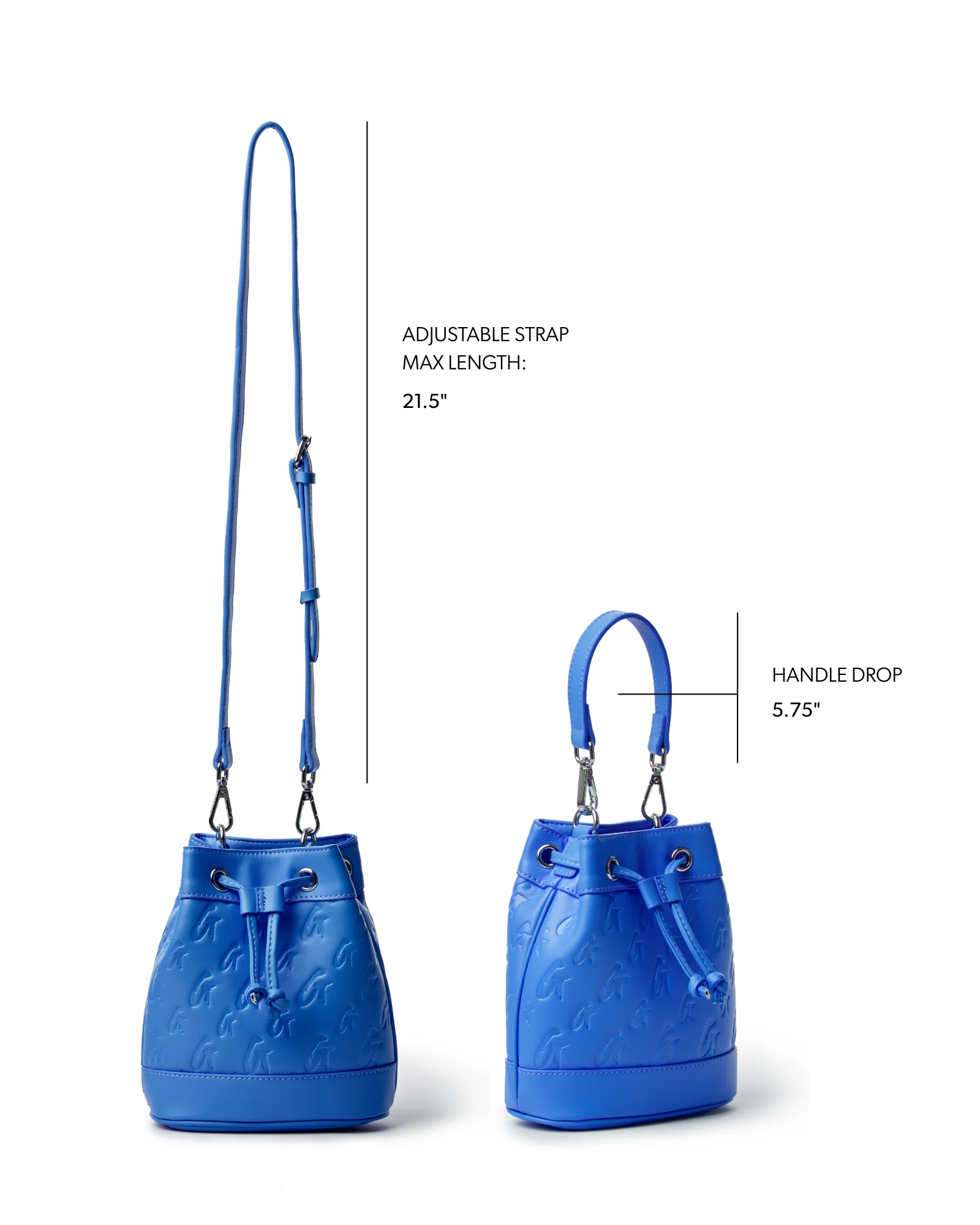 LARGE MONOGRAM BUCKET BAG - BLUE - Image 7