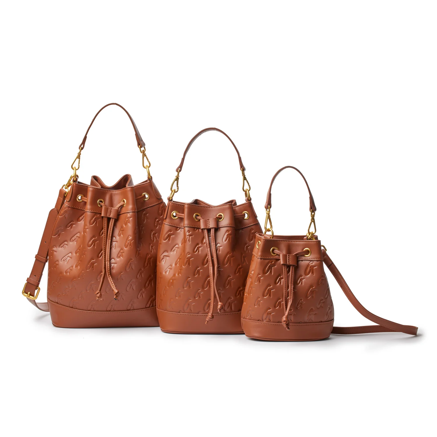 MEDIUM MONOGRAM BUCKET BAG - BROWN - Image 10