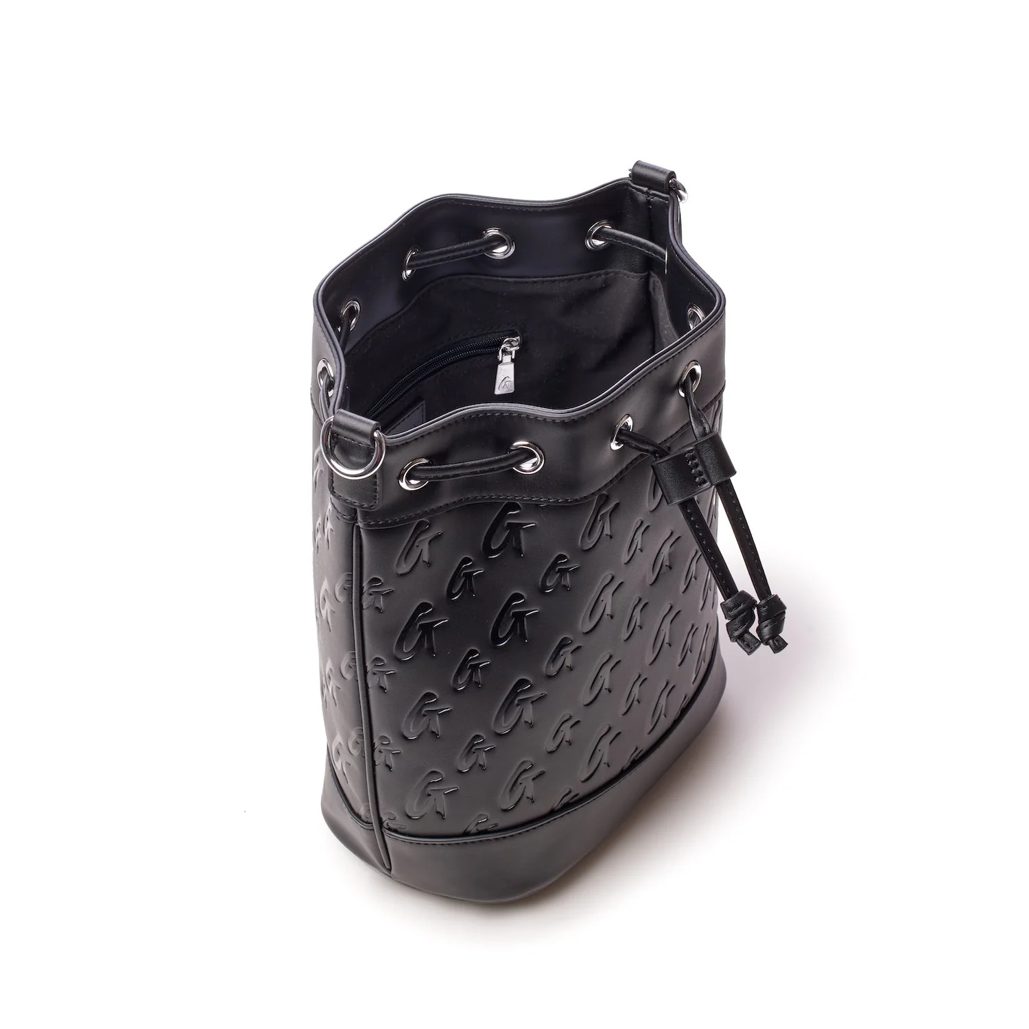 MEDIUM MONOGRAM BUCKET BAG - BLACK - Image 4