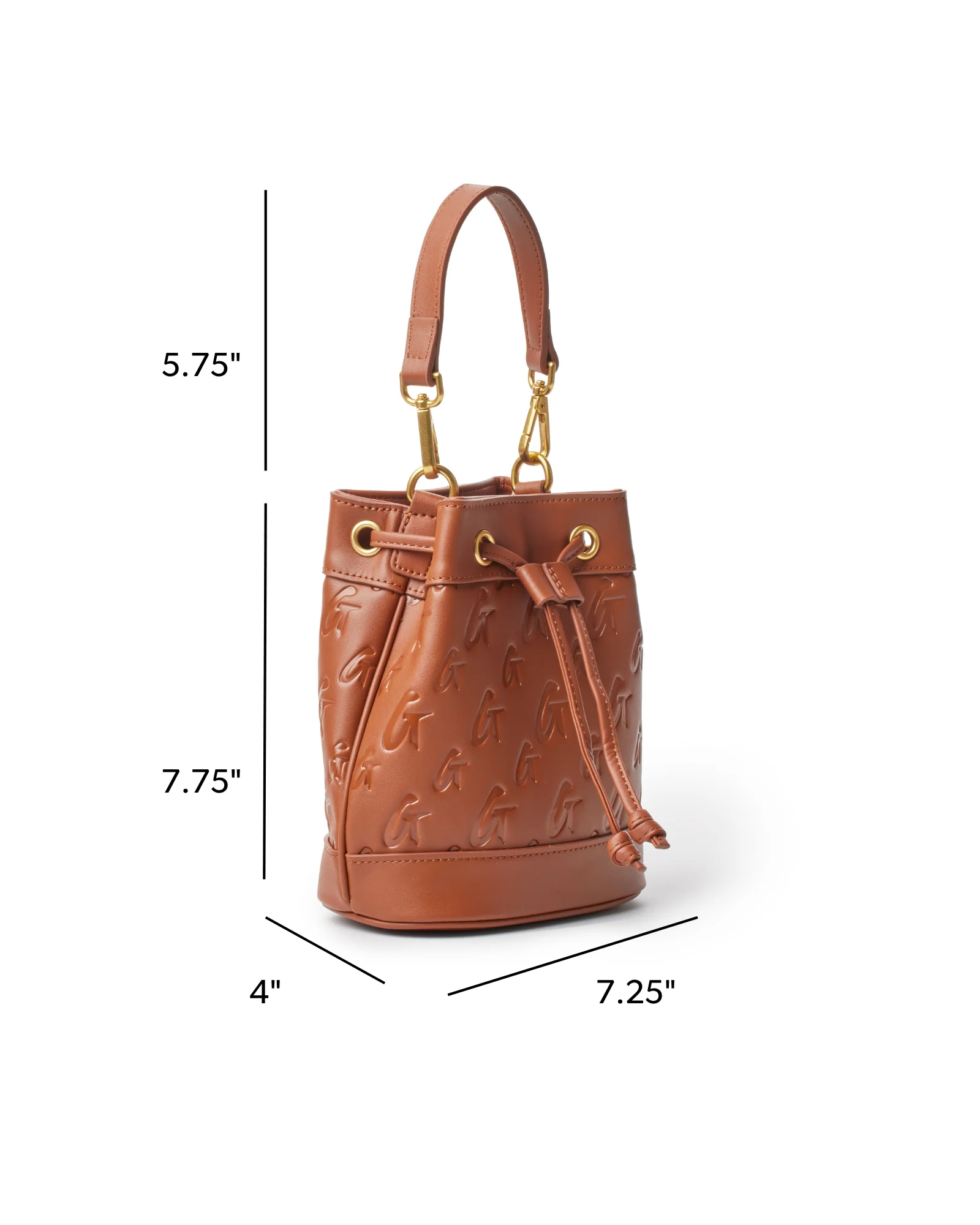 MINI MONOGRAM BUCKET BAG - BROWN - Image 6