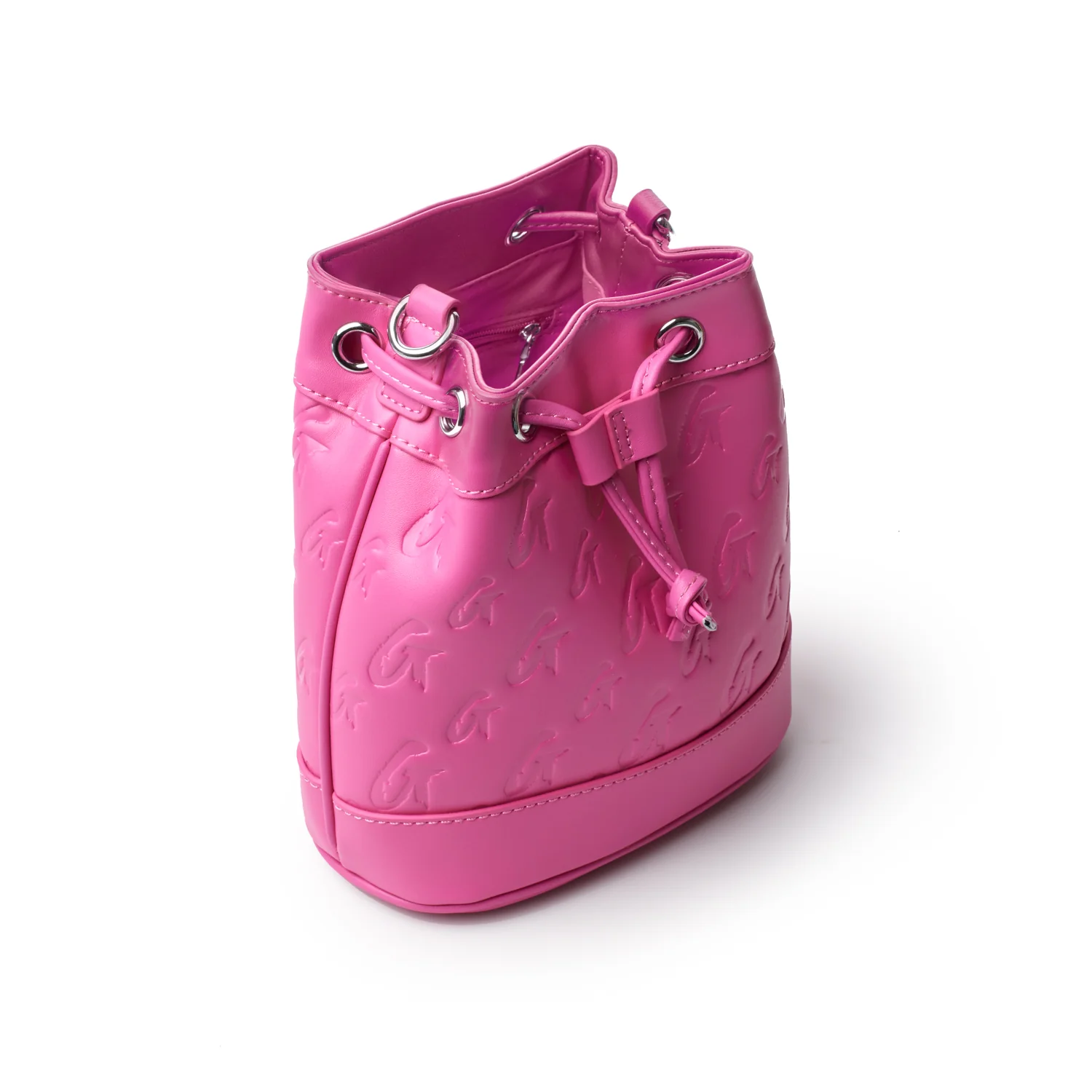MINI MONOGRAM BUCKET BAG - HOT PINK - Image 4
