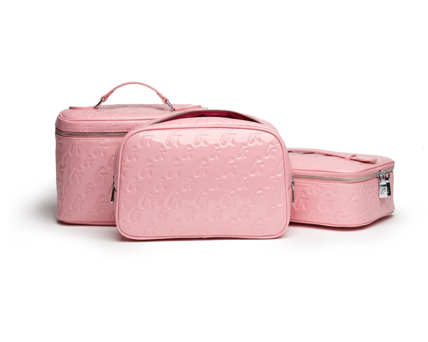 SMALL MONOGRAM TOILETRY BAG - MIRROR PINK - Image 5