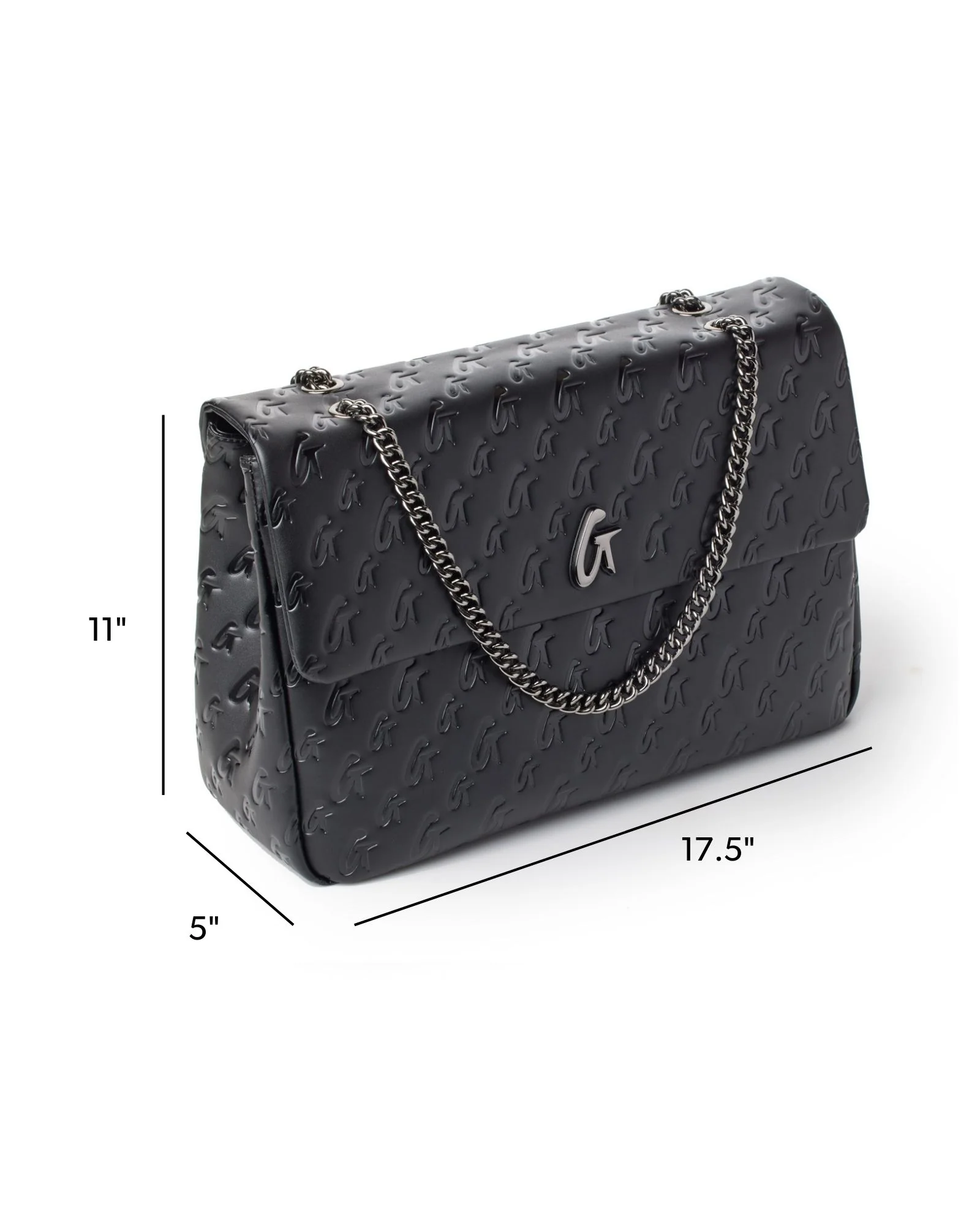 XL MONOGRAM FLAP BAG - BLACK - Image 5