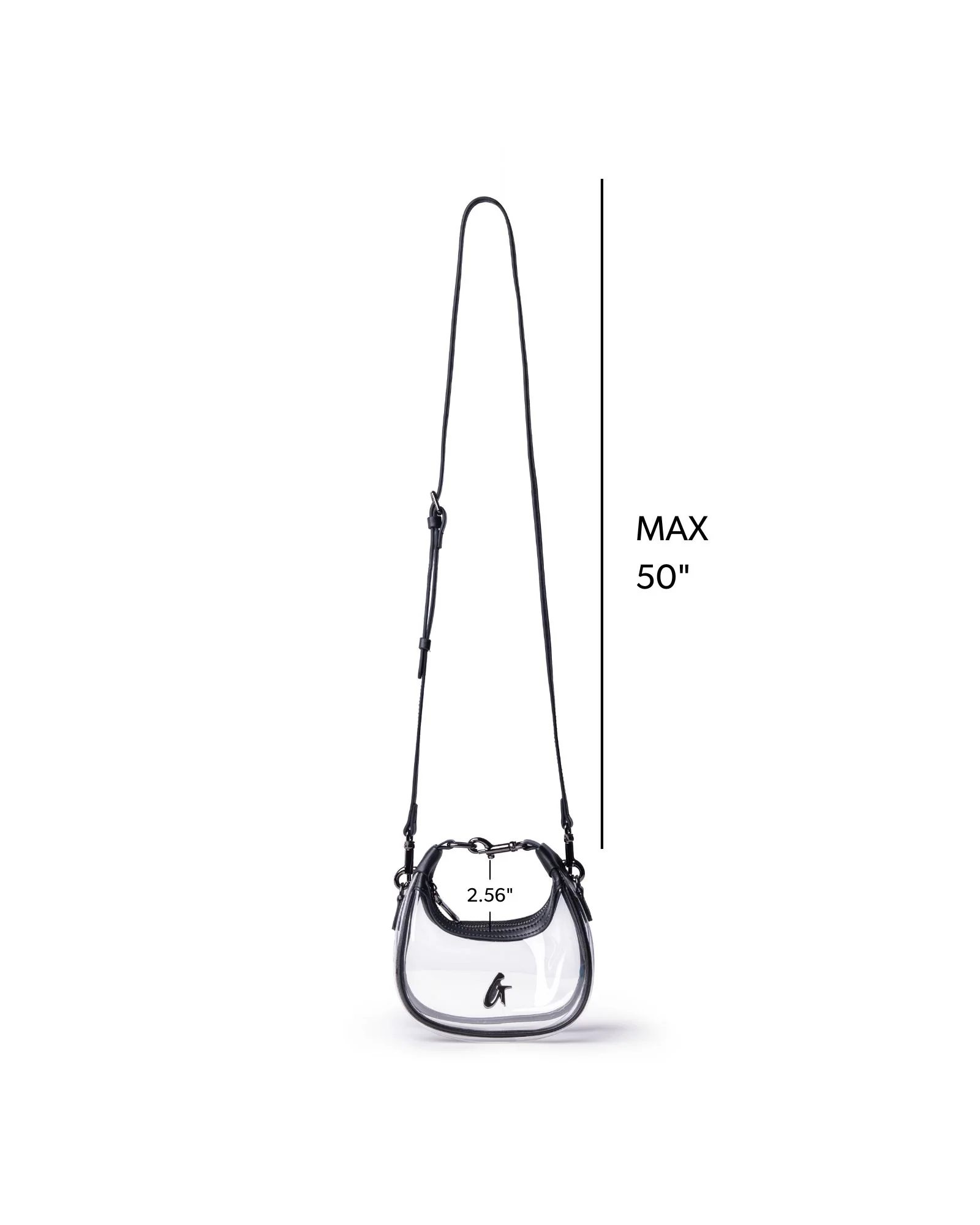 NANO CLEAR HOBO BAG - BLACK - Image 6