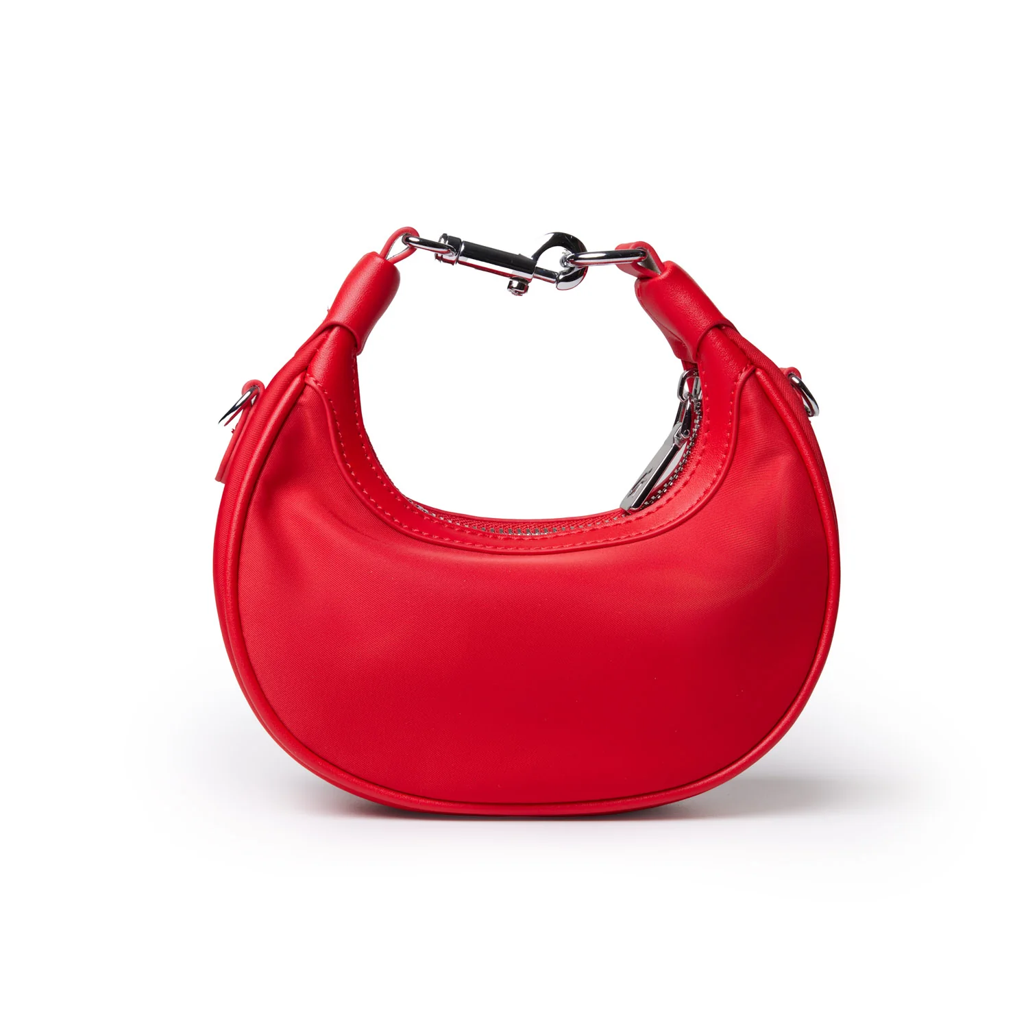 NANO NYLON HOBO BAG - RED - Image 4