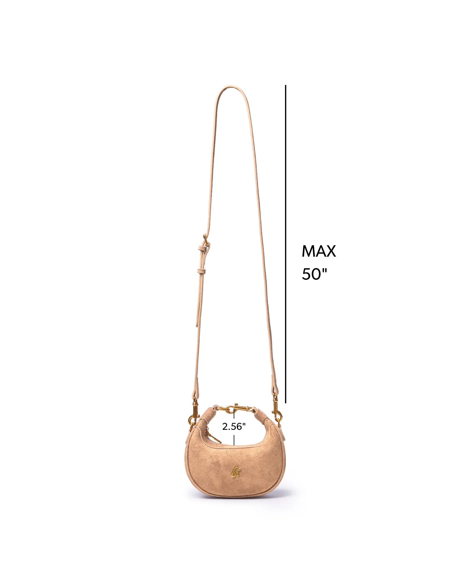 NANO SUEDE HOBO BAG - TAN - Image 6