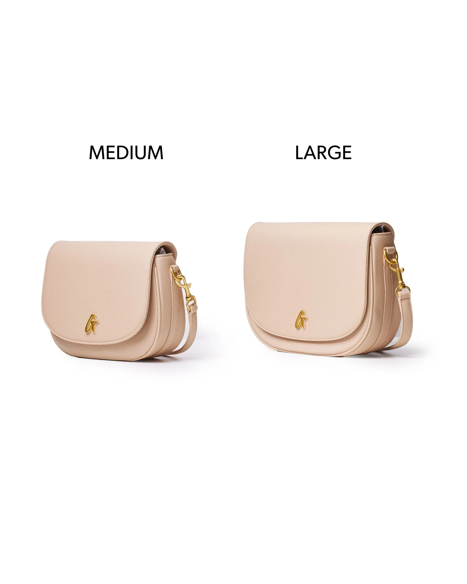 LARGE PEBBLE SHOULDER BAG - NUDE - Image 8