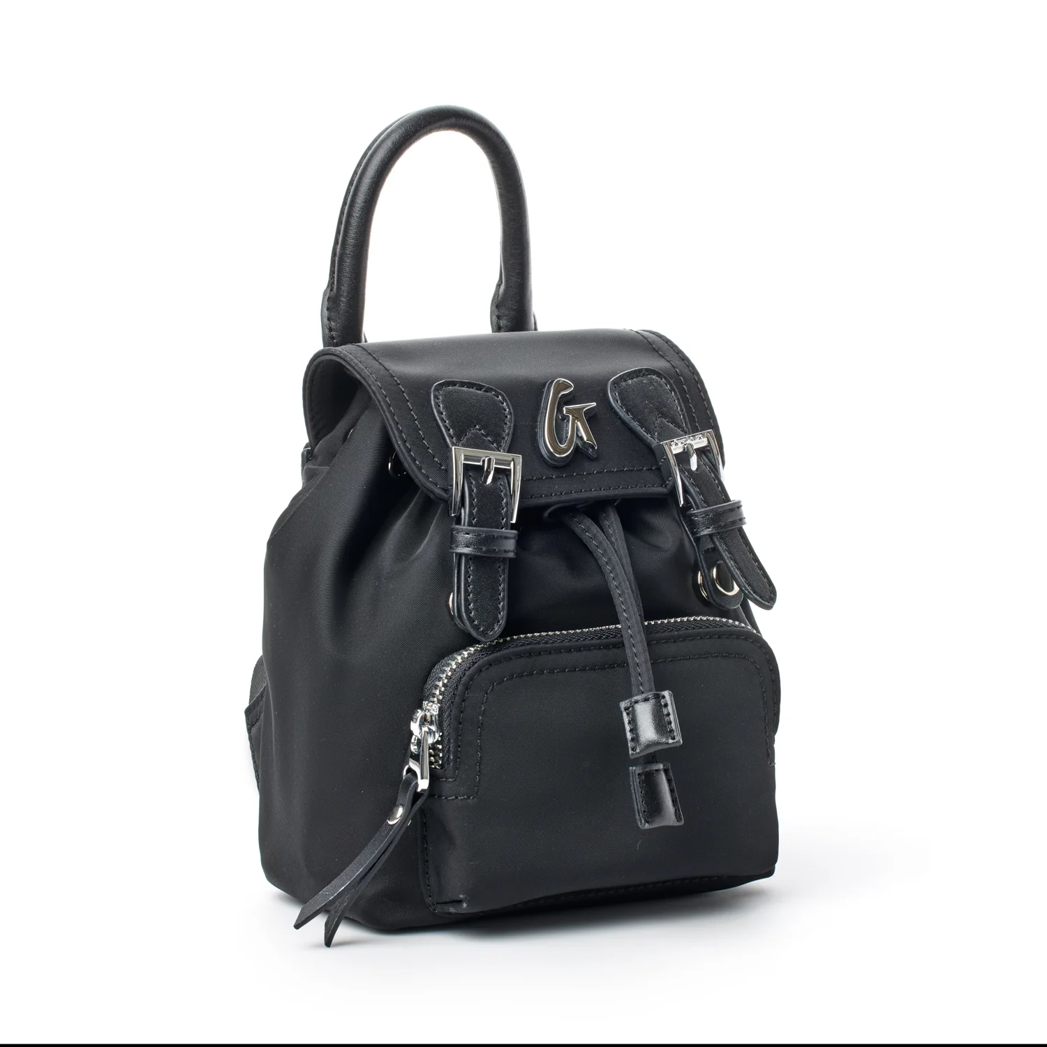 MINI NYLON BACKPACK - BLACK - Image 4