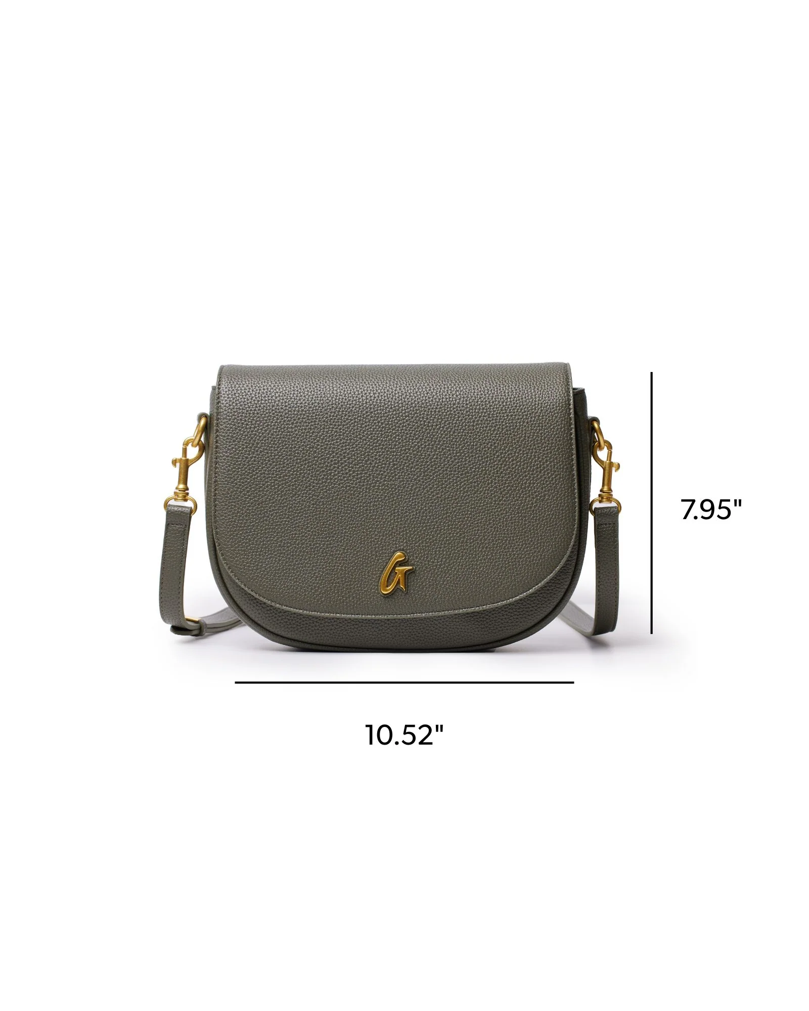 LARGE PEBBLE SHOULDER BAG - OLIVE GREEN - Image 5