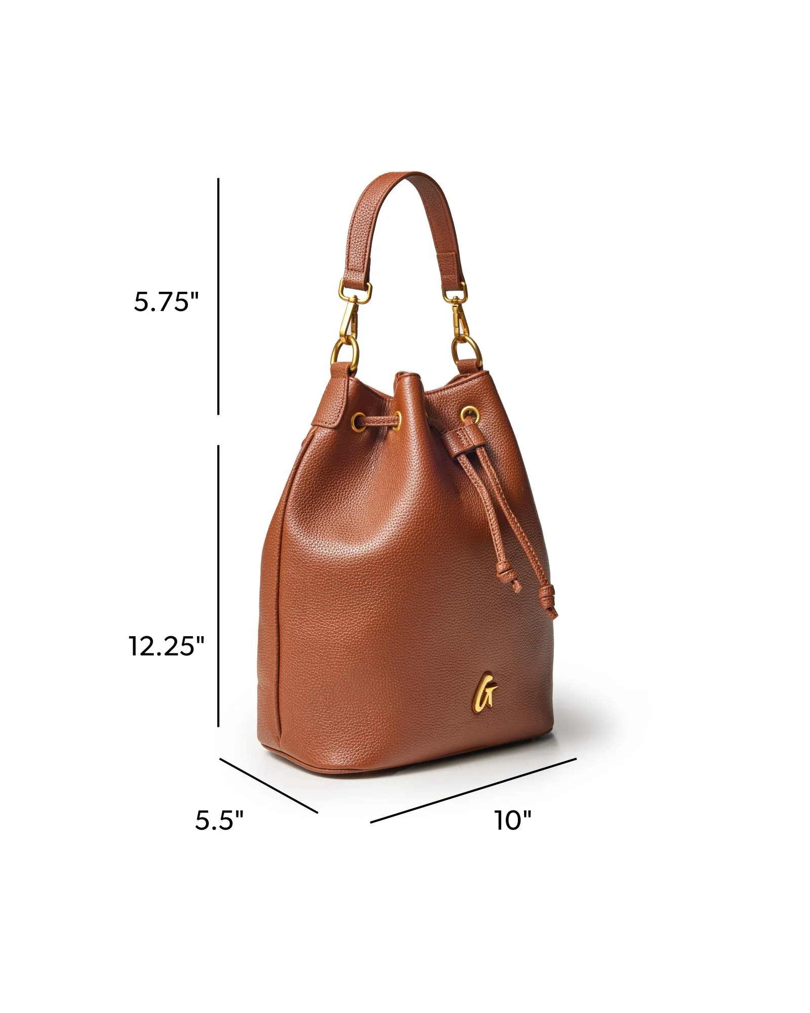 LARGE PEBBLE BUCKET BAG - BROWN - Image 7
