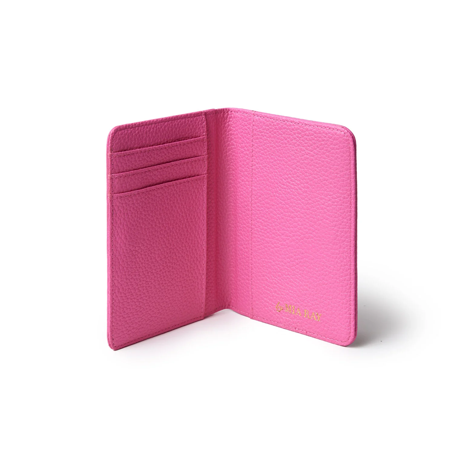 PEBBLE PASSPORT HOLDER - HOT PINK - Image 2