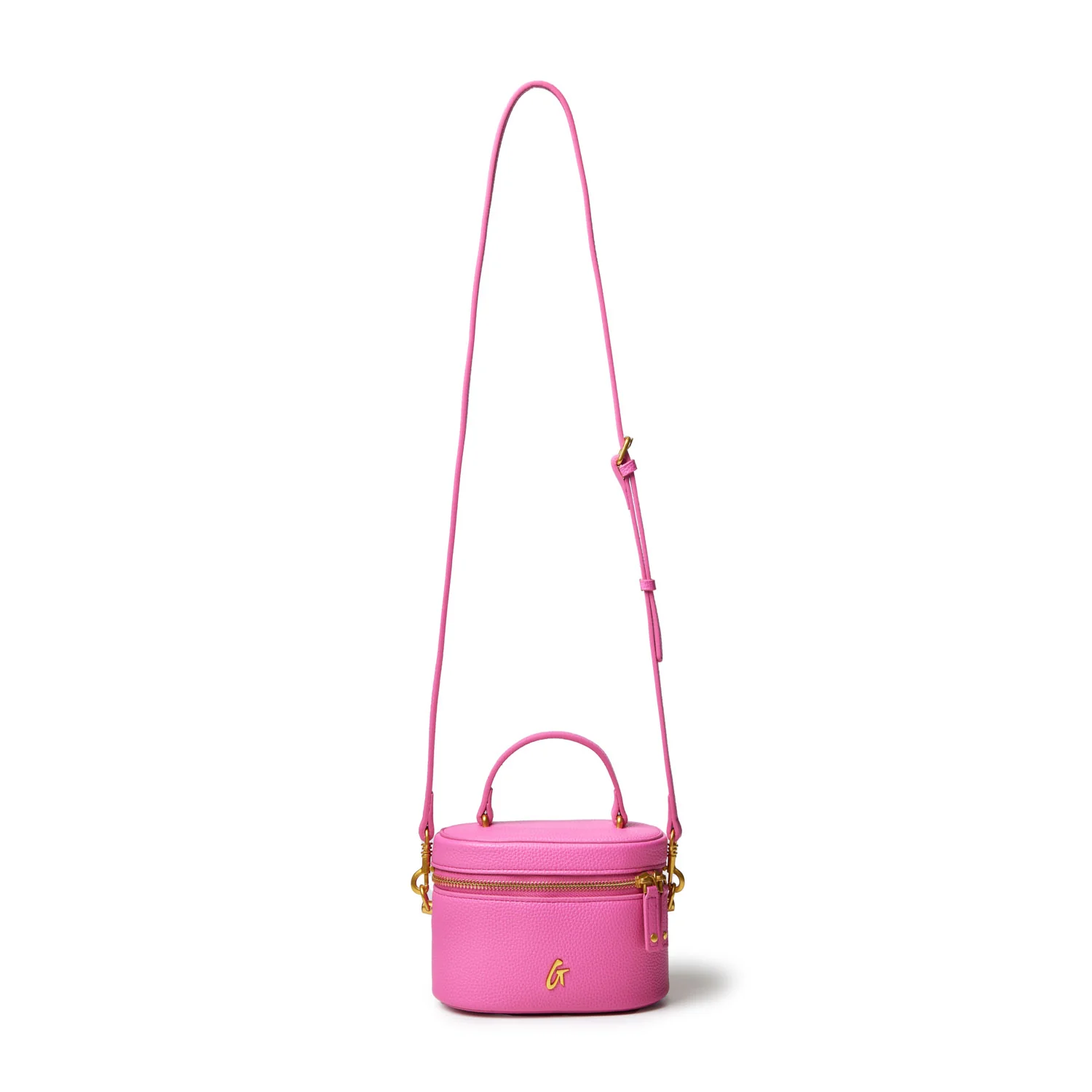 MINI PEBBLE VANITY BAG - HOT PINK - Image 6