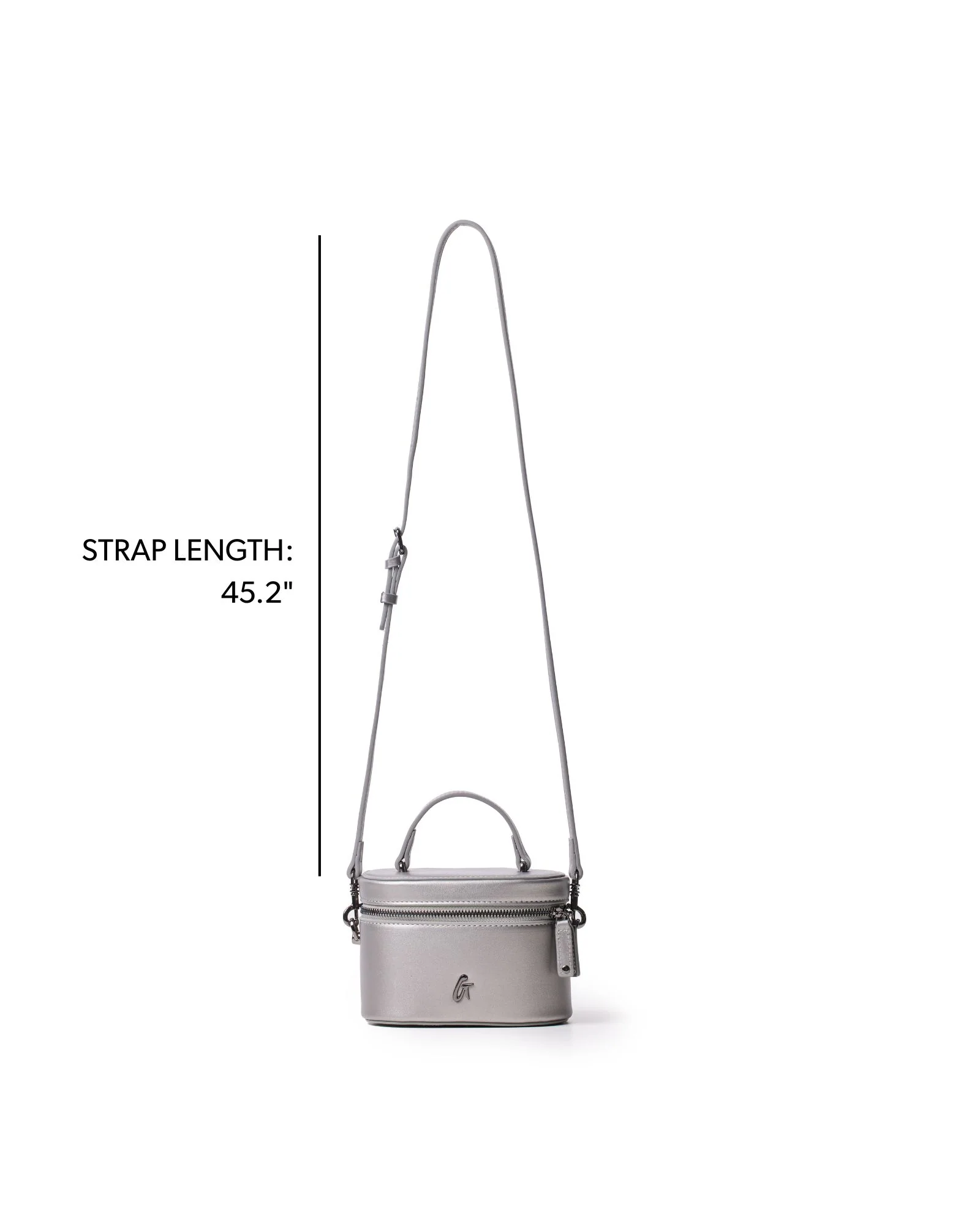 MINI SMOOTH GUNMETAL VANITY BAG - PLATINUM - Image 6
