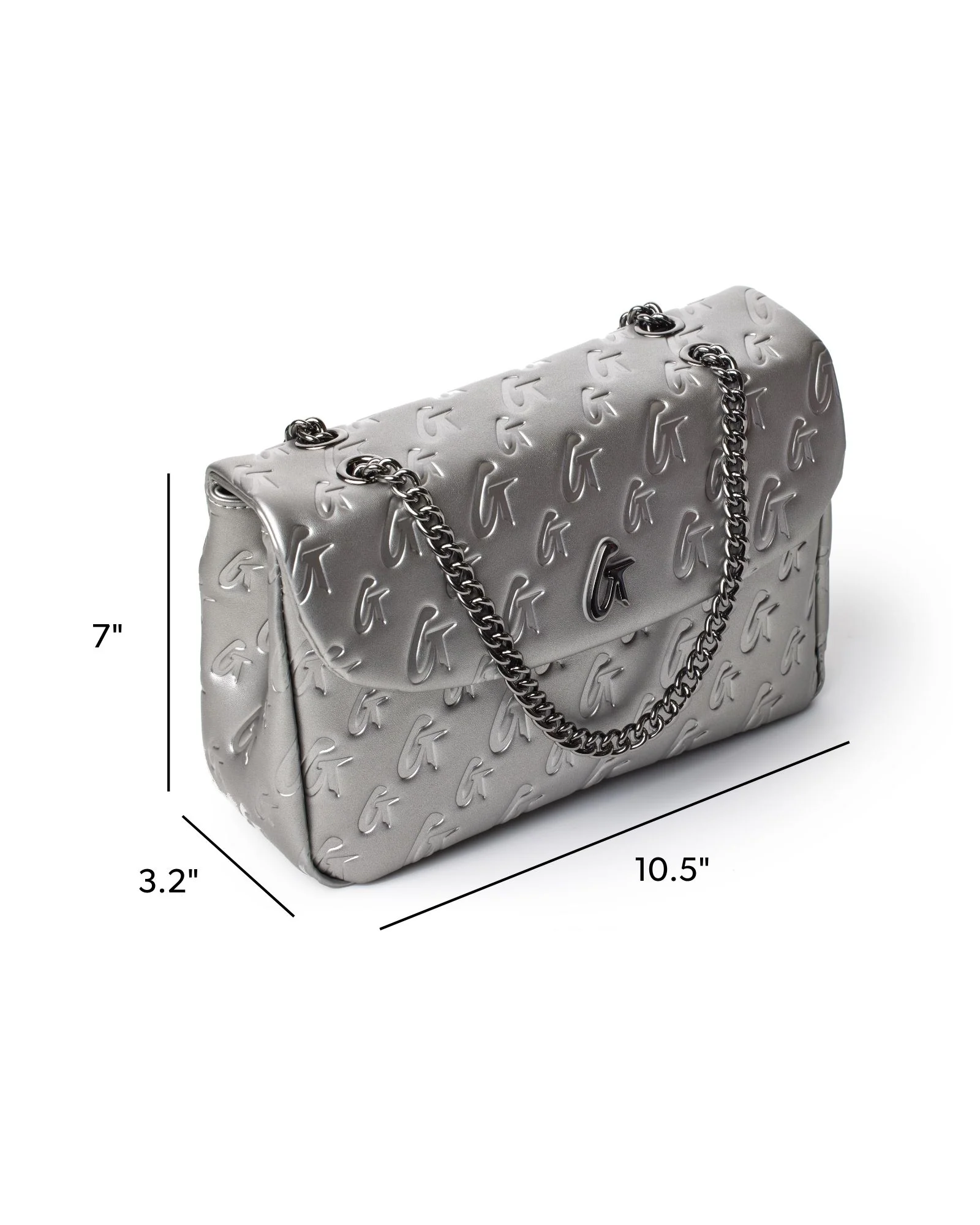 MEDIUM MONOGRAM FLAP BAG - PLATINUM - Image 4