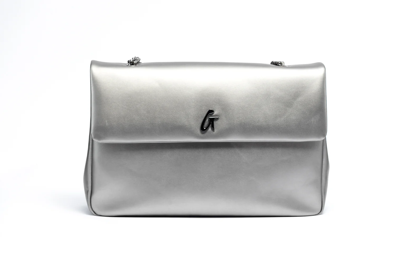 LARGE STANDARD FLAP BAG - PLATINUM - Image 3