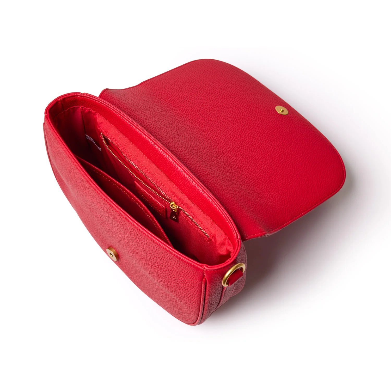 MEDIUM PEBBLE SHOULDER BAG - RED - Image 4