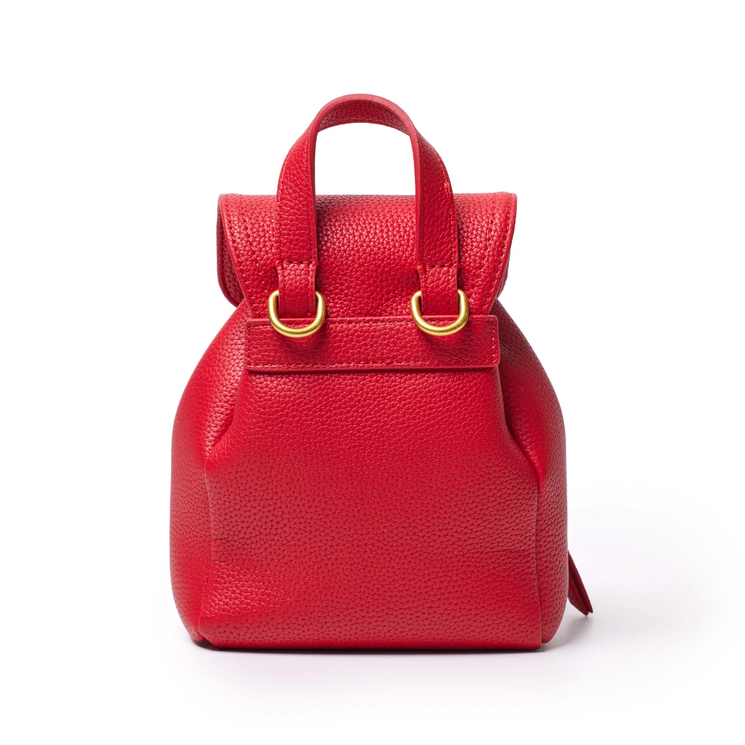 MINI PEBBLE CROSSBODY BACKPACK - RED - Image 3