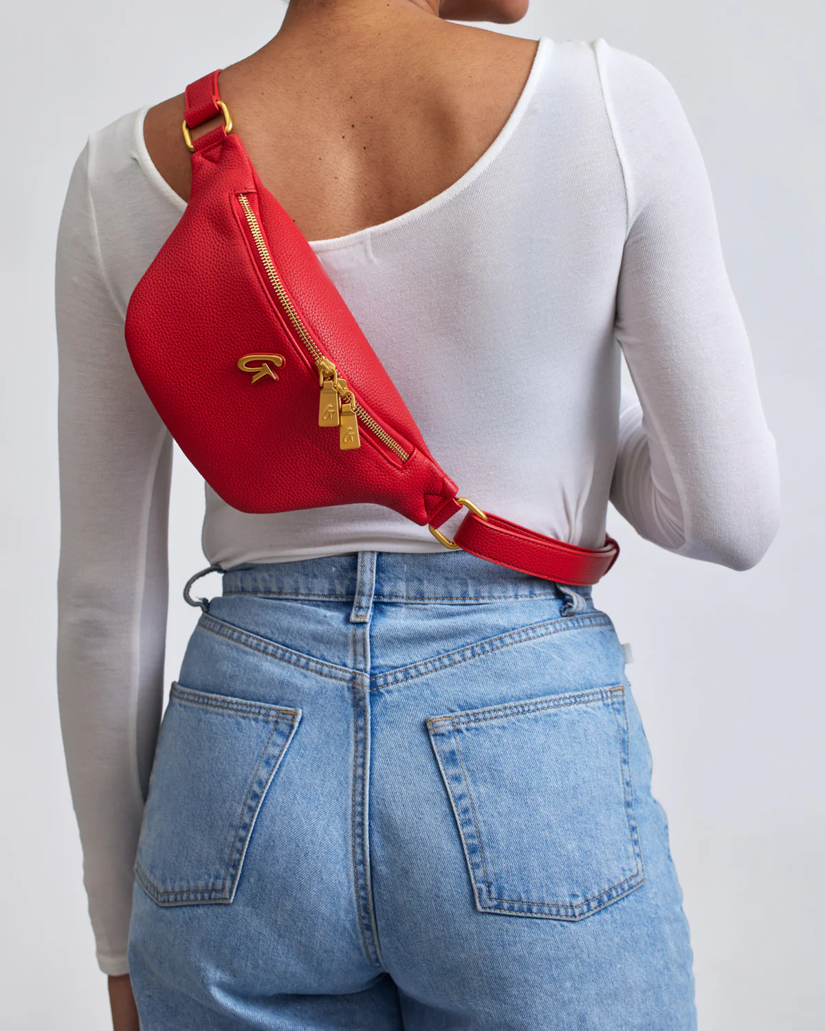 MINI PEBBLE FANNY PACK - RED - Image 2