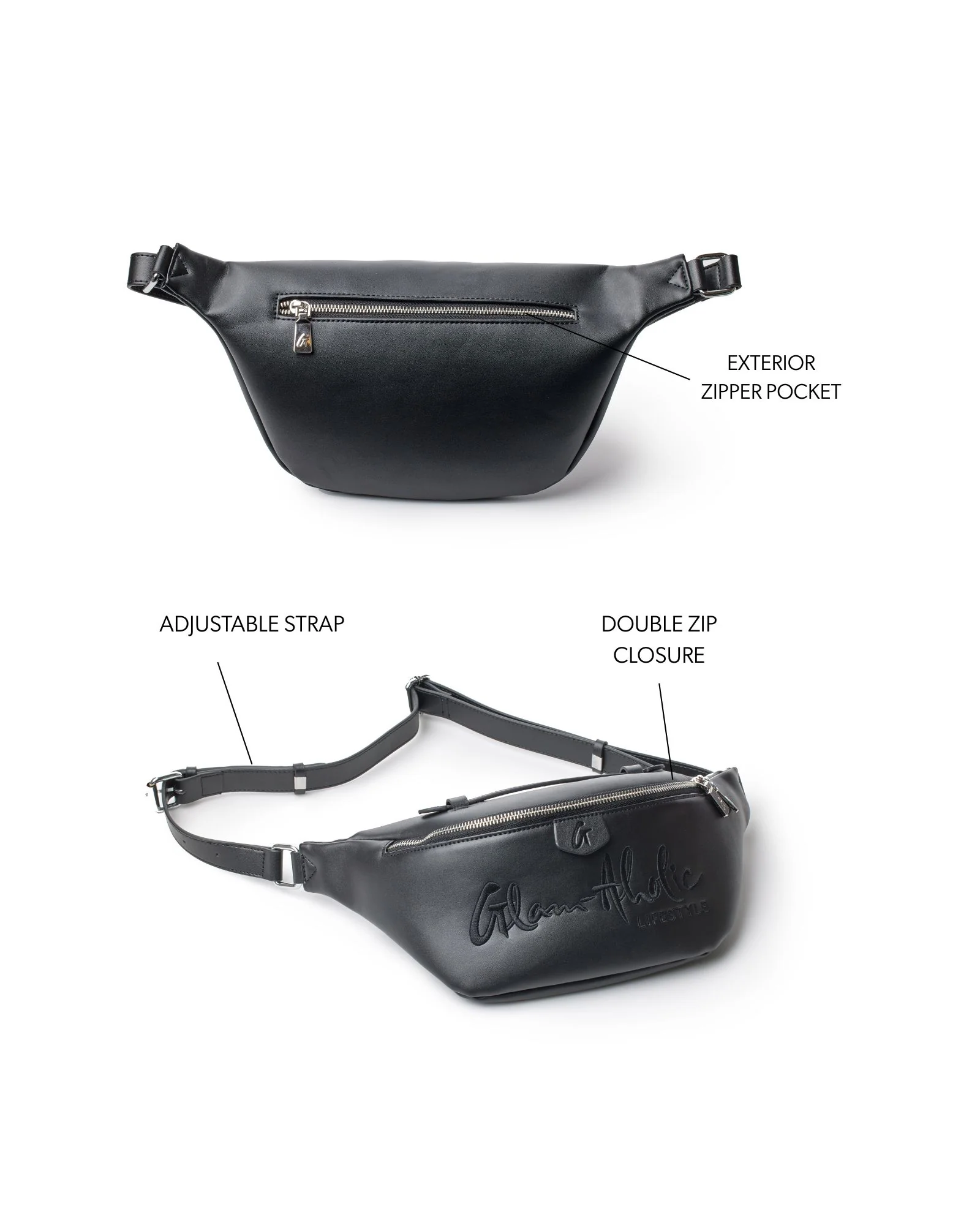 SIGNATURE LOGO FANNY PACK - BLACK - Image 8