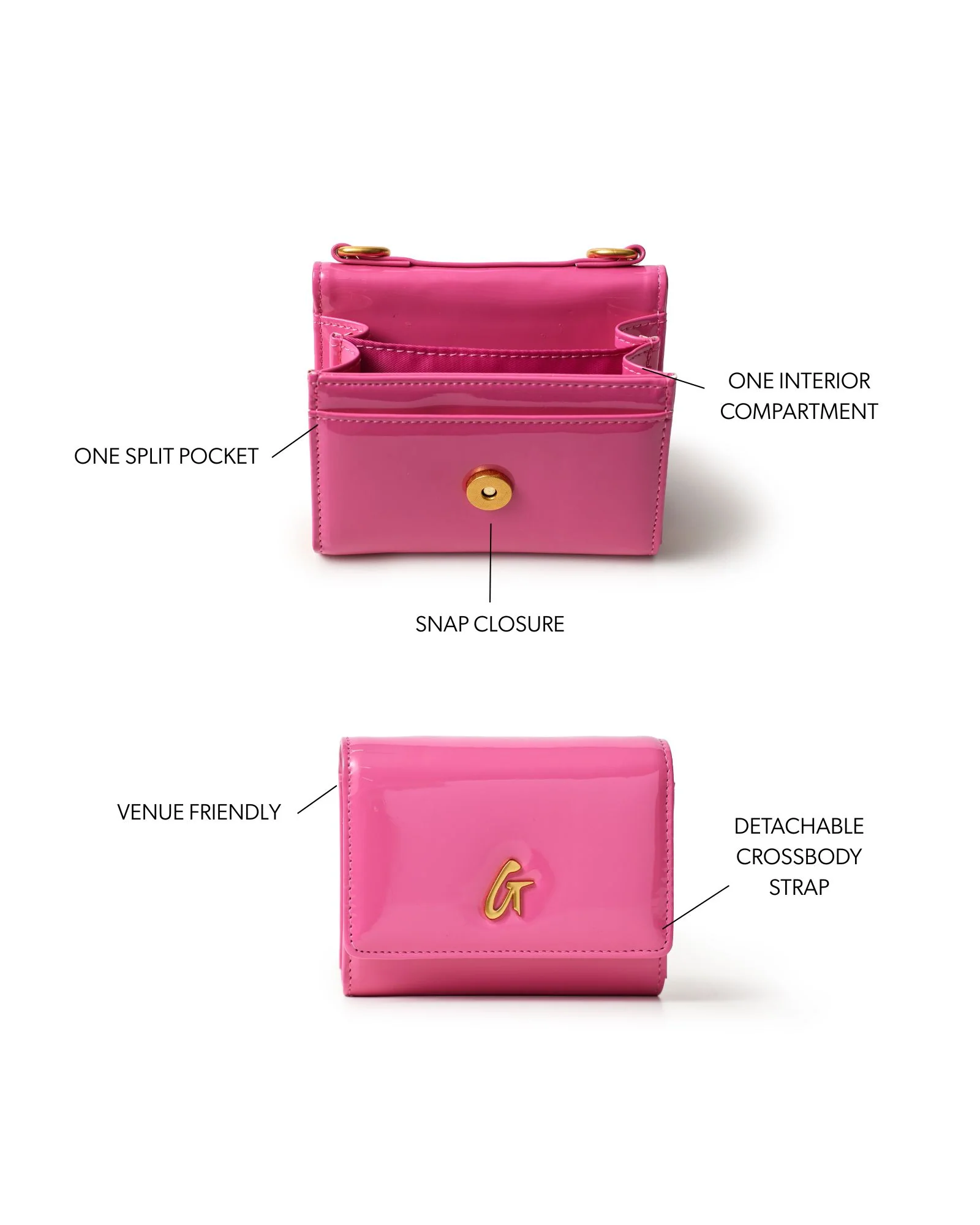 STANDARD GOLD COMPACT WOC - MIRROR HOT PINK - Image 7