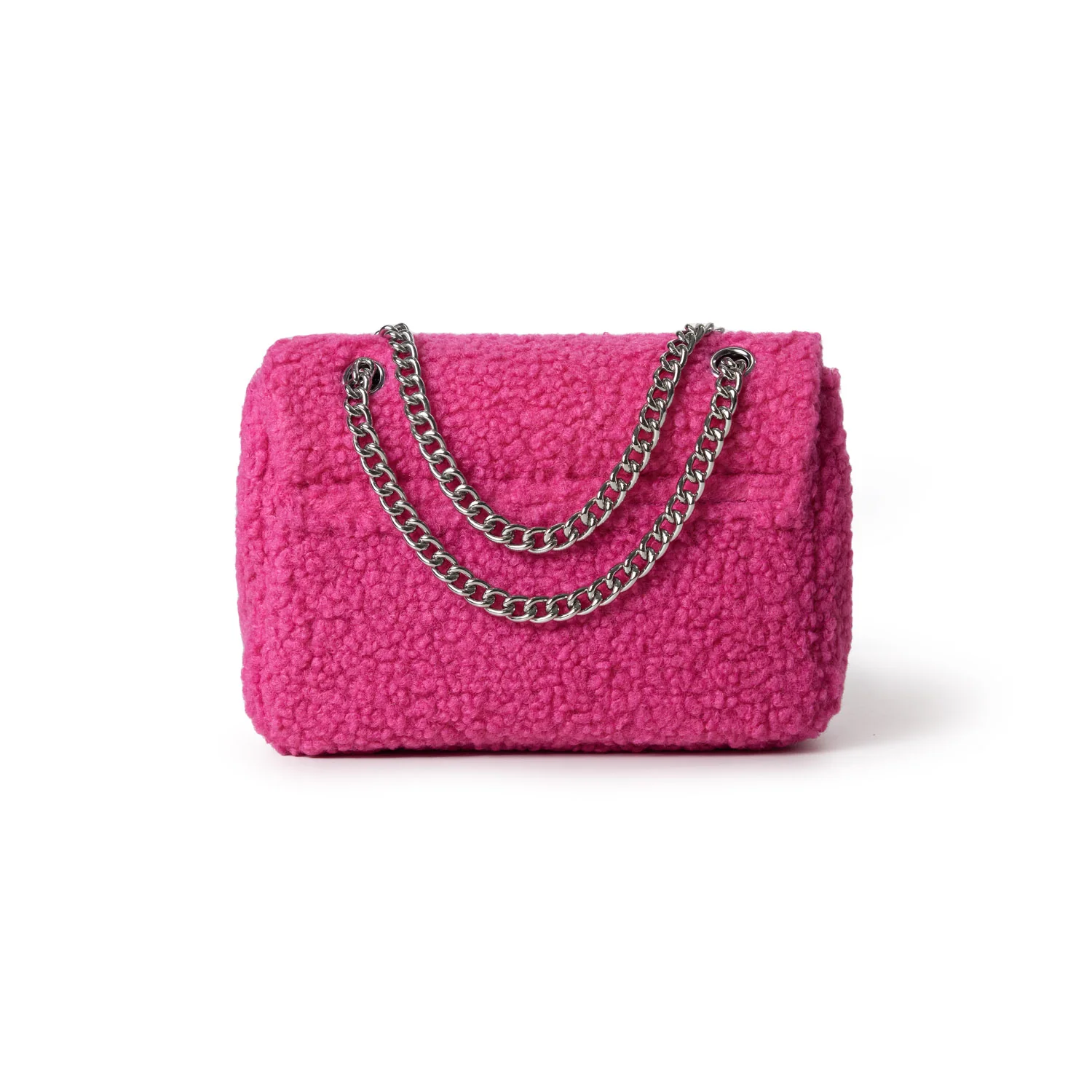 MINI TEDDY FLAP BAG - HOT PINK - Image 4